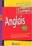 Anglais, cycle 3 : CE2, CM1, CM2 (Fiches)