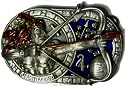SAGITTARIUS THE ARCHER, ZODIAC HOROSCOPE SIGN BELT BUCKLE + display stand