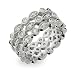 Jewelry : Eve's Addiction Sterling Silver CZ Sway Eternity Band
