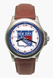 New York Rangers NHL Rookie Watch with Leather Band from LogoArt