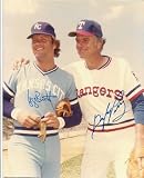 Autgraphed George Brett & Gaylord Perry Kansas City Royals & Texas Rangers 8x10 Photo