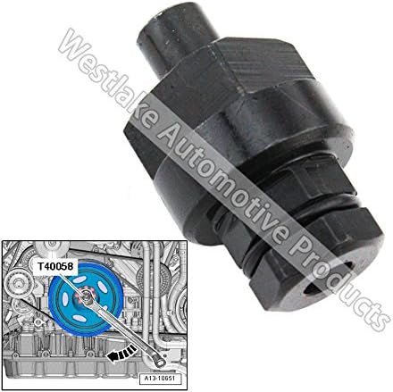 T40058 Crankshaft Turning Socket Rotate Crankshaft Key for Audi A6 A8 Engines
