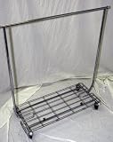 Collapsible Garment Rack with Bottom Shelf