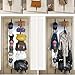 Vktech Hat Bag Clothes Organizer Hanging Cap Rack Holder Over Door Straps with 16 Hook