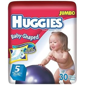 Huggies Baby-Shaped Fit Diapers with Gigglastic Waistband, Size 5 (Over 27 lbs), Disney, Jumbo, 30 diapers