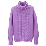 Girls' Cherokee  Placed Cable Sweater - Violet