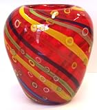 Hand Blown Murano Art Glass Vase with Certificate A79