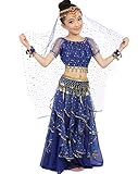 Astage Big Girls` Belly Dance Carnival Dancing Dress Royal Blue S-M