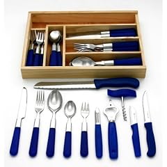Gr�we 37-teiliges Starter-Set MILANO aus 30-teiligem Men�besteck, 6 Haushaltmesser / K�chenhelfer und Schubladeneinsatz