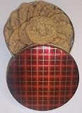 Gourmet Food : Scott's Cakes 1 lb. Brownie Chunk Cookies in a Plaid Tin