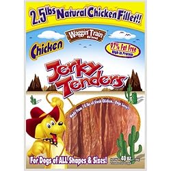 Waggin Train Brand Chicken Jerky Tenders * Natural Chicken Fillet * Treats for Dogs of all Shapes & Sizes (Net Wt. 40 oz. / That's 2.5 pounds)