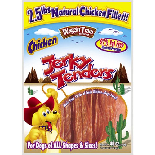 Childrens Toyshop  Pet Supplies : Waggin' Train Chicken Jerky Tenders Dog Treats (Dog Food) - 40 oz (That's 2.5 Pounds of Natural Chicken Fillet)