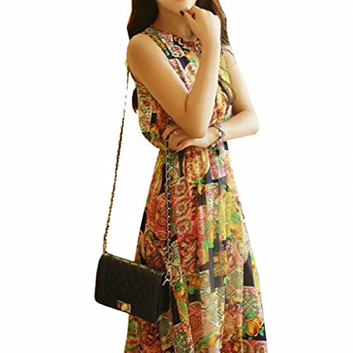 エレガント ワンピース レディース S M L XL オレンジ 橙 きれいめ 春 夏 大きいサイズ マキシ