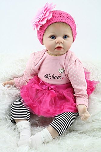 22 Inch Reborn Baby Doll Soft Vinyl Like Silicone Girls Christmas Gift Baby Toys Birthday Gifts