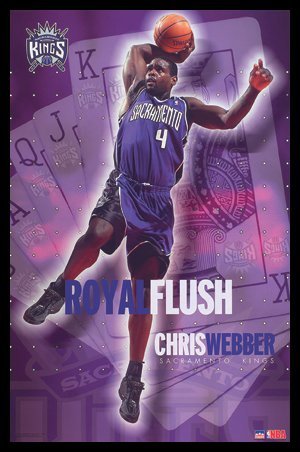 Chris Webber (Royal Flush) Sports Framed Poster Print - 24