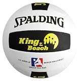 Spalding King Of The Beach All Weather Volleyball - Black/White