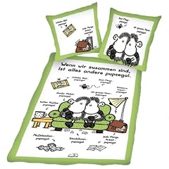 Herding 447335050 Bettw�sche Sheepworld / 80x80 + 135x200 cm, Linon