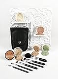 Mineral Makeup 5 pc KIT w/ BRUSH SET Foundation Full Size Sheer Powder Bare Skin Cover (Light)