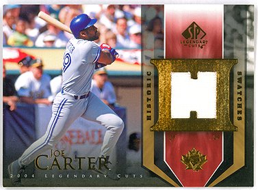 Joe Carter 2004 SP Legendary Cuts Historic Swatches Blue Jays Game Worn Jersey