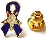 Order of the Eastern Star OES Purple Ribbon Awareness Alzheimers Lapel Pin