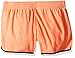 adidas Big Girls' Knit Short 3 Inseam, Sun Glow/Black, Small/7-8