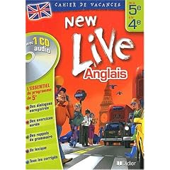 Cahier de vacances New Live : Anglais de la 5e � la 4e (1 livre + 1 CD audio)