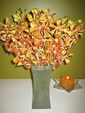 Gifts - Fresh Gold Mokara Ordhids Bouquet with Vase for Birthday, Anniversary, Thank You..