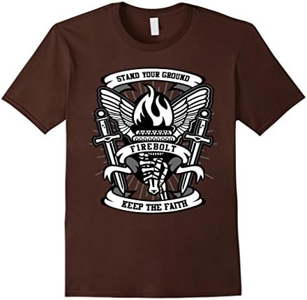 Men's Torch T-Shirt: Stand Your Ground, Keep The Faith T-Shirt Medium Brown