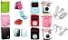 Apple 3rd Generation iPod Nano 4gb 8gb Video Premium Leather Carrying Case with Belt Clip And 3 Piece Shield Protector - Bundled with 12v Rapid Premium Car Charger and Home Travel Wall AC Adapter Charger - 3 Styles 15 Colors (MP3 Player NOT Included)