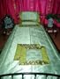 Indian Silk Sari Bedspreads Coverlet Throw Bedsheet 5 Pc Set Twin Size