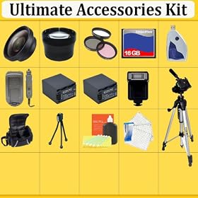 16gb Prime Time Huge Ultimate Accessory Kit for the Canon Eos 7D Digital SLR Cameras. The Kit Includes Lenses, Filters, 16GB CF Memory Card, 2 Batteries , Carrying Case, Tripod, Flash Plus Much More!! These Lenses and Filters Will Attach to Any of the Following Canon Lenses 18-55mm, 75-300mm, 50mm 1