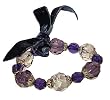 Bracelet - B187 - Crystalline Beads - Stretch ~ Blue Mix