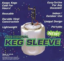 The Original Keg Sleeve: Full-Size Portable Draft Beer Keg Vinyl Indoor/Outdoor Cooler (White)