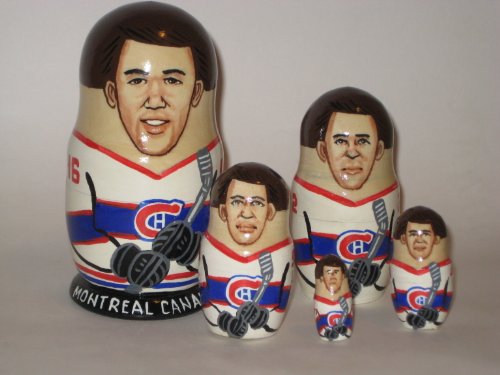 NHL Hockey Montreal Canadiens - historical team * or Any Team your choice Russian Nesting doll 5 pcs / 6-7 in * nhl.mont.can.hist