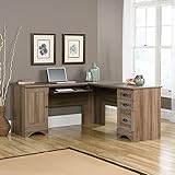 Sauder Harbor View L Shaped Computer Desk in Salt Oak