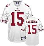 Michael Crabtree White Reebok NFL Replica San Francisco 49ers Youth Jersey
