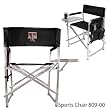 Texas A&M Aggies Portable Folding Sports Chair - Black w/Embroidery