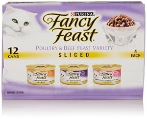 Fancy Feast Sliced Poultry and Beef Feast Gourmet Variety Pack (12 pack, 3 Oz Each)
