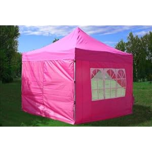 10x10 Pop Up 4 Wall Canopy Party Tent Gazebo EZ Pink by 