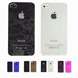 Apple iPhone 4 4s (iPhone 4, iPhone 4s, iPhone 4G, iPhone 4th Generation) 8GB 16GB 32GB 64GB FLORAL Snap-On Slim Fit Hard Back Case Cover + Free Screen Protector (Many Colors Available)