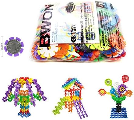 100pcs Snow Brain Flakes Colorful Plastic Children Educational and Puzzle Toys