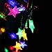 TORCHSTAR 7.3ft Star Battery Operated LED Christmas String Lights - RGBY, 2 Work Modes, 20pcs Multi-Color Stars for Christmas, Holiday, Party, Event Decorative Lighting