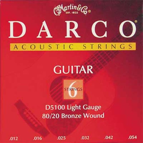Darco Gitarrensaiten f&uuml;r Akustikgitarre (80/20 Bronzeumwicklung, light, St&auml;rke 0.012 bis 0 Preisvergleich