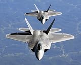 Two F-22A Raptor Stealth Fighter Aircraft Poster Photo US Military Posters Photos 11x14