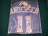 CHRIS ANDERSEN SIGNED AUTOGRAPHED DENVER NUGGETS JERSEY JSA AUTHENTICATED BIRDMAN