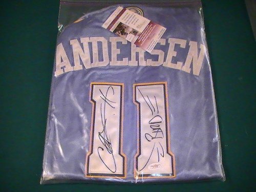 CHRIS ANDERSEN SIGNED AUTOGRAPHED DENVER NUGGETS JERSEY JSA AUTHENTICATED BIRDMAN