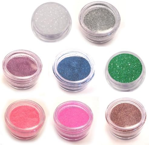 Moyou Nail Art acrylic nails Glitter Powder 8 colours bundle