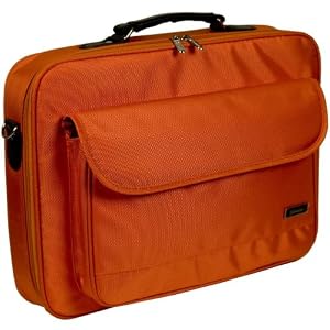 17 inch Burn Orange Notebook Laptop Shoulder Messenger Bag Carry on Briefcase