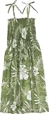 Smocked Sundress - Exquisite Hawaiian Spaghetti Strap Hawaiian Aloha Elastic Tube Top Sun Dress - Regular Size