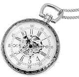 Filigrane Skelett Handaufzugs Taschenuhr. Technik im Detail ! Damen